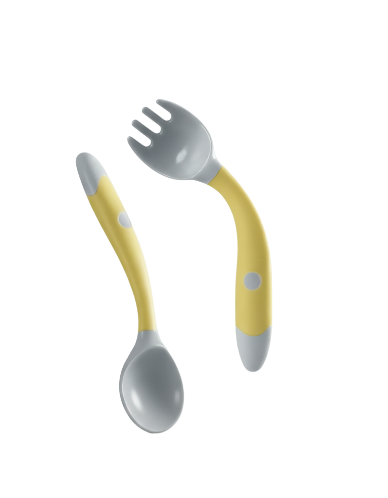 Couverts d’apprentissage en silicone 360°