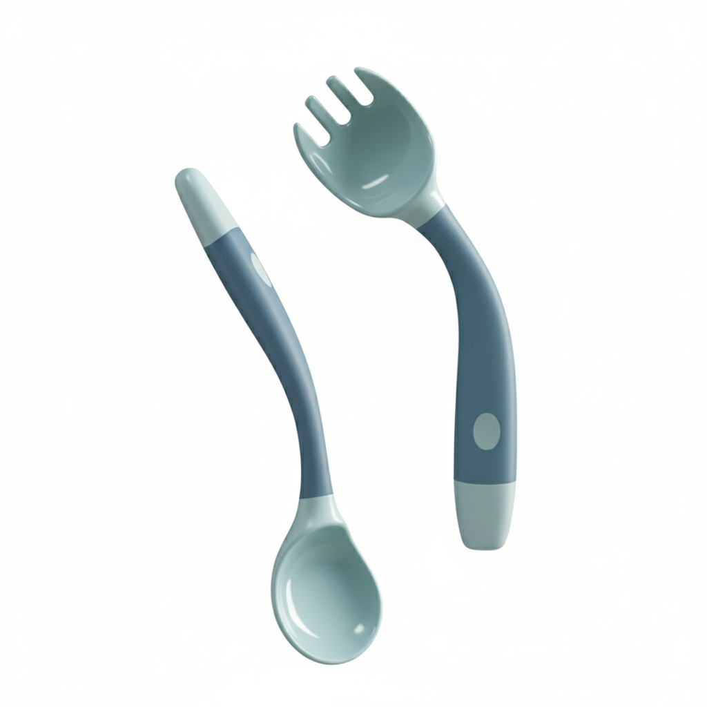 Couverts d’apprentissage en silicone 360°
